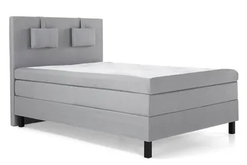 Lucky Komplett Sängpaket 140x200 Polyeter Slät - Nackkudde Liten Mellangrå - Products - Möbler - Säng - Kontinentalsäng