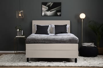 Lucky Komplett Sängpaket 140x200 Polyeter Slät Sänggavel - Nackkudde Stor Beige - Products - Möbler - Säng - Kontinentalsäng