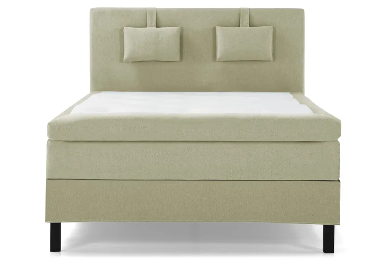 Lucky Komplett Sängpaket 140x200 Polyeter Slät Sänggavel, Nackkudde Liten Grön