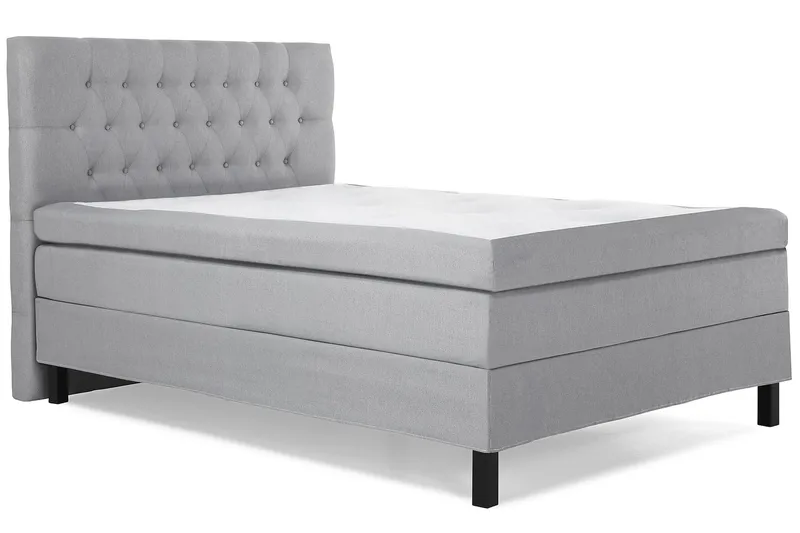 Lucky Komplett Sängpaket 140x200 Polyeter Diamant Sänggavel - Grå - Products - Möbler - Säng - Kontinentalsäng