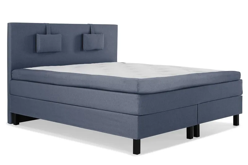 Lucky Komplett Sängpaket 160x200 Latex Slät Sänggavel - Nackkudde Liten Mörkblå - Products - Möbler - Säng - Kontinentalsäng