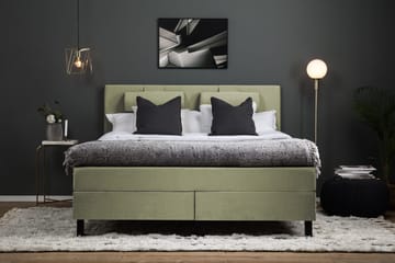 Lucky Komplett Sängpaket 160x200 Latex Slät Sänggavel - Nackkudde Stor Grön - Products - Möbler - Säng - Kontinentalsäng