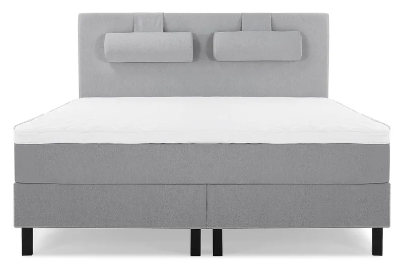 Lucky Komplett Sängpaket 160x200 Skum Slät Sänggavel - Nackkudde Stor Mellangrå - Products - Möbler - Säng - Kontinentalsäng
