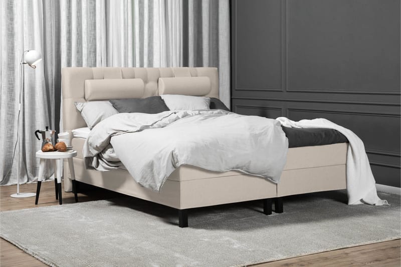 Lucky Komplett Sängpaket 180x200 Latex Diamant Sänggavel - Beige - Products - Möbler - Säng - Kontinentalsäng
