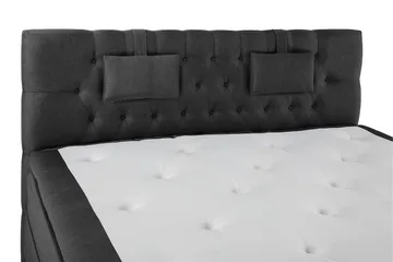 Lucky Komplett Sängpaket 180x200 Latex Diamant Sänggavel - Nackkudde Liten Svart/Grå - Products - Möbler - Säng - Kontinentalsäng