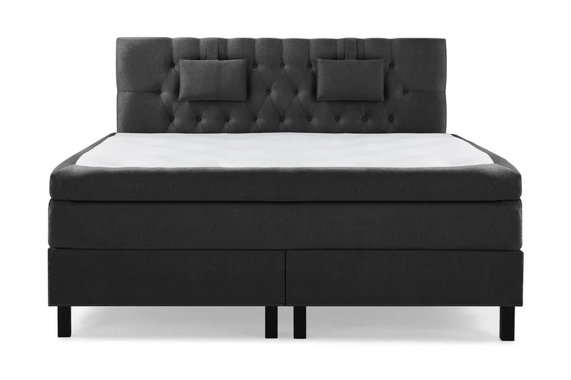 Lucky Komplett Sängpaket 180x200 Polyeter Diamant - Svart / Grå - Products - Möbler - Säng - Kontinentalsäng