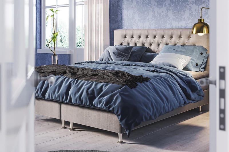 Meja Kontinentalsäng 120x200 - Ljusgrå - Products - Möbler - Säng - Enkelsäng