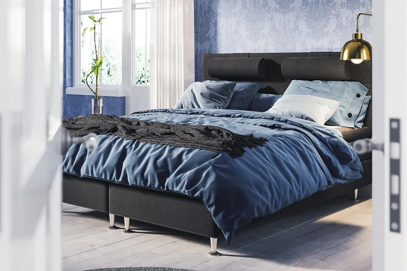 Meja Kontinentalsäng 140x200 - Svart - Products - Möbler - Säng - Kontinentalsäng