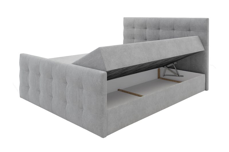 Milano Kontinentalsäng 140x200 cm med Sänggavel  Rosa - Grå - Products - Möbler - Säng - Säng med förvaring