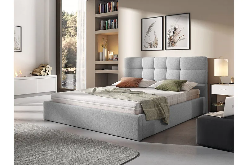 Nieres Förvaringssäng 140x200cm - Grå - Products - Möbler - Säng - Säng med förvaring