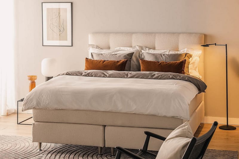 Oslo Lyx Kontinentalsäng 180x200 cm - Ljusbeige - Products - Möbler - Säng - Kontinentalsäng