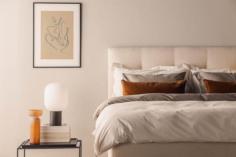 Oslo Lyx Kontinentalsäng Boucle 180x200 - Ljusbeige - Products - Möbler - Säng - Kontinentalsäng