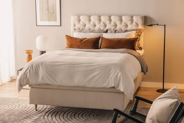 Oslo Lyx Sängpaket Kontinentalsäng 140x200 cm - Ljusbeige - Products - Möbler - Säng - Kontinentalsäng