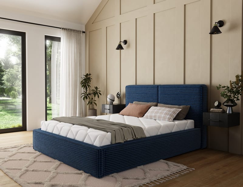 Pesillo Sängram med förvaring 160x200 cm - svart - Products - Möbler - Säng - Säng med förvaring