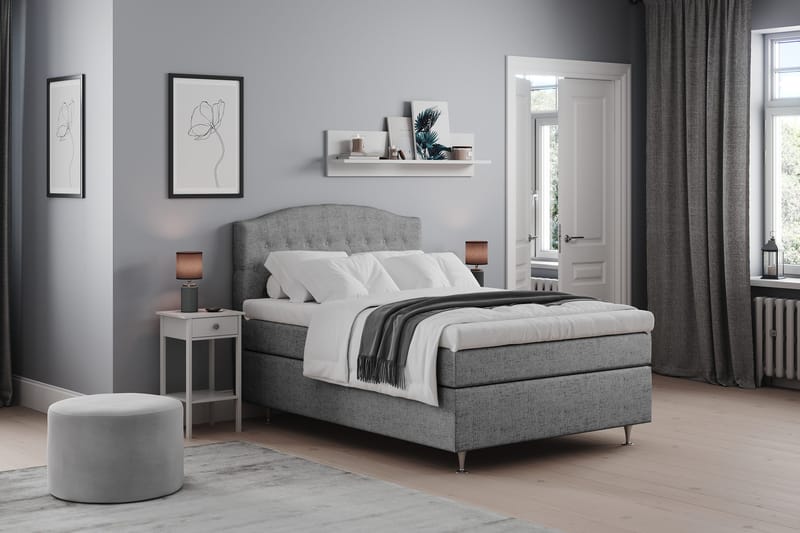 Belda Sänggavel 140 cm Svängd - Grå - Products - Möbler - Säng - Sängtillbehör & sänggavel - Sänggavel