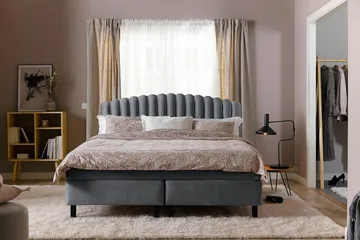 Davia Sänggavel 140 cm - Mörkgrå/Sammet - Products - Möbler - Säng - Sängtillbehör & sänggavel - Sänggavel