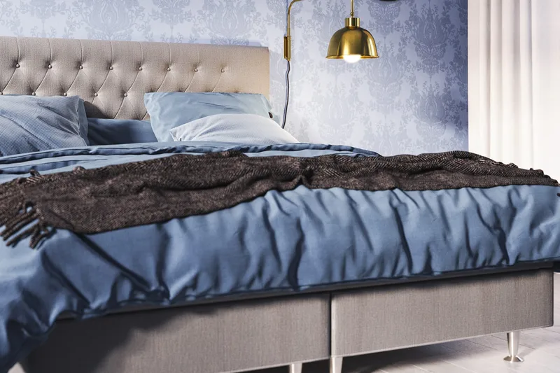 Meja Diamant Sänggavel 140x120 - Ljusgrå - Products - Möbler - Säng - Sängtillbehör & sänggavel - Sänggavel