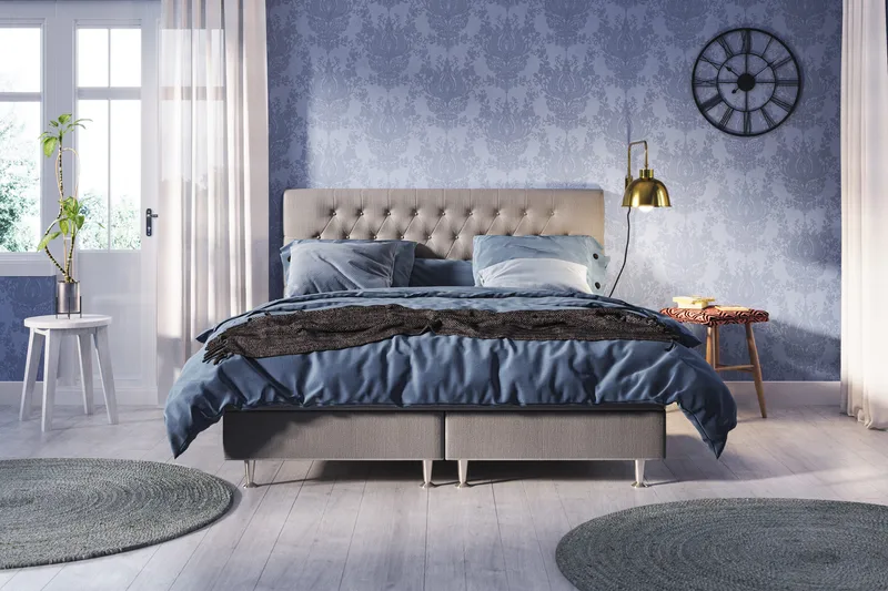 Meja Diamant Sänggavel 140x120 - Ljusgrå - Products - Möbler - Säng - Sängtillbehör & sänggavel - Sänggavel