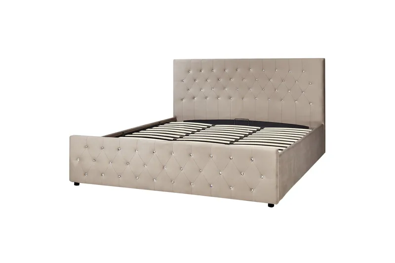 Saleux Sängram 180x200 cm, Taupe