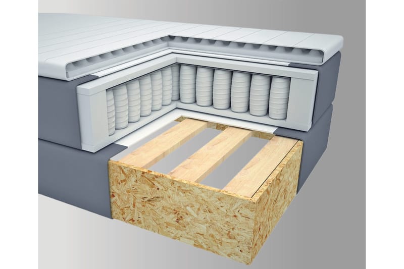 Select No 1 Komplett Sängpaket 180x200 - Ljusgrå/Svart - Products - Möbler - Säng - Kontinentalsäng