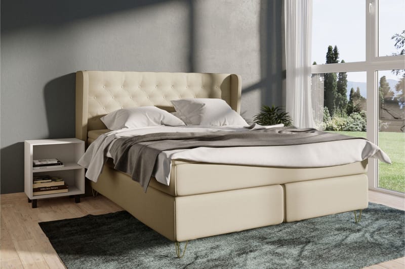 Select No 3 Komplett Sängpaket 120x200 Fast - Beige/Metall - Products - Möbler - Säng - Enkelsäng