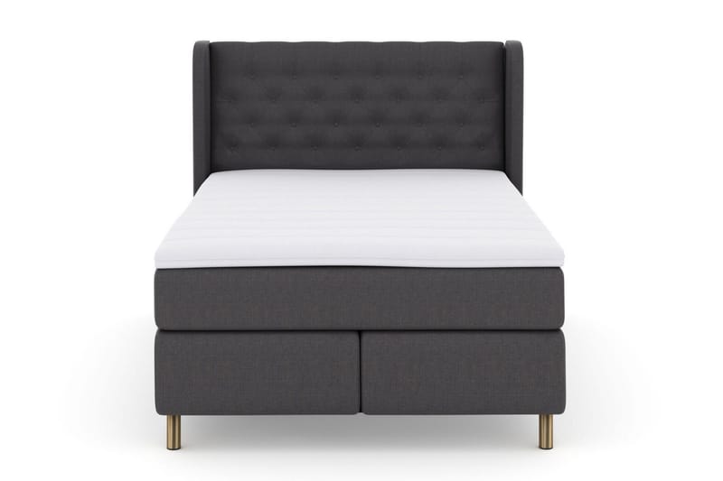 Select No 3 Komplett Sängpaket 140x200 Medium, Mörkgrå/Koppar