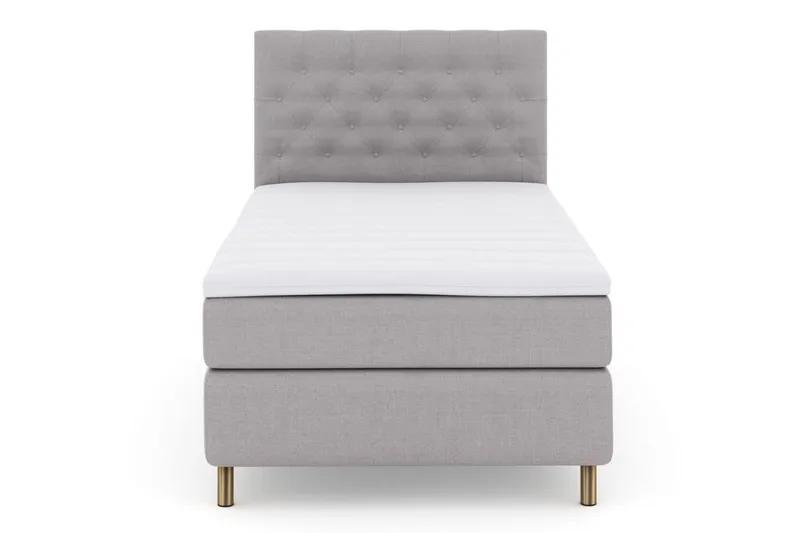 Select No 3 Kontinentalsäng 120x200 Fast, Ljusgrå/Koppar