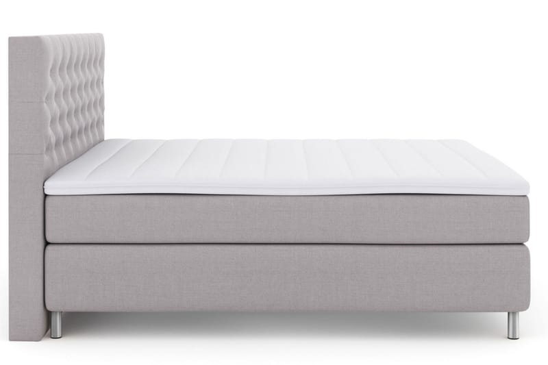 Select No 3 Kontinentalsäng 160x200 Fast - Ljusgrå/Metall - Products - Möbler - Säng - Kontinentalsäng