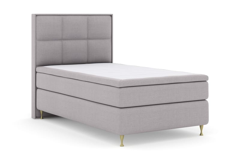 Select No 4 Komplett Sängpaket 120x200 Fast - Ljusgrå/Guld - Products - Möbler - Säng - Enkelsäng