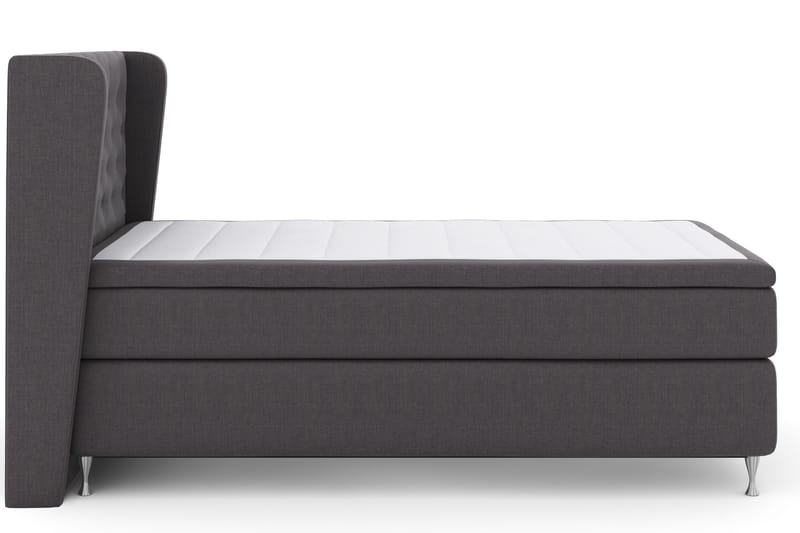 Select No 4 Komplett Sängpaket 120x200 Fast - Mörkgrå/Silver - Products - Möbler - Säng - Enkelsäng