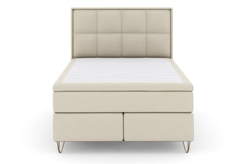 Select No 4 Komplett Sängpaket 140x200 Fast/Medium - Beige/Metall V-form - Products - Möbler - Säng - Kontinentalsäng