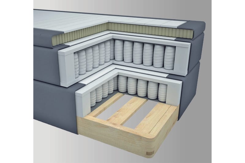 Select No 4 Komplett Sängpaket 160x200 Fast - Mörkgrå/Metall - Products - Möbler - Säng - Kontinentalsäng