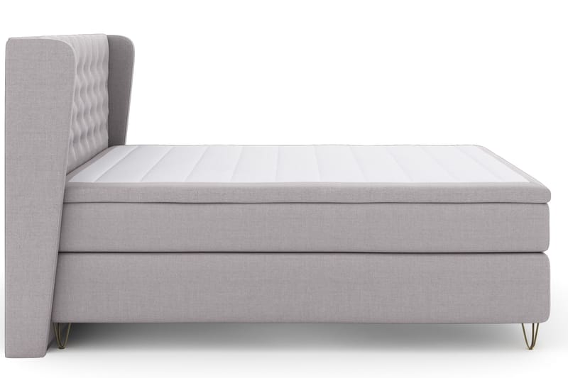Select No 4 Komplett Sängpaket 180x200 Fast - Ljusgrå/Metall V-form - Products - Möbler - Säng - Kontinentalsäng