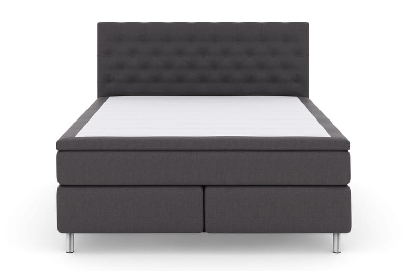 Select No 4 Komplett Sängpaket 180x200 Fast/Medium, Mörkgrå/Metall