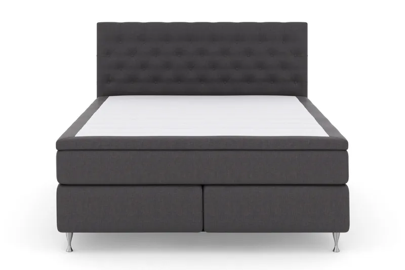 Select No 4 Kontinentalsäng 180x200 Fast, Mörkgrå/Silver