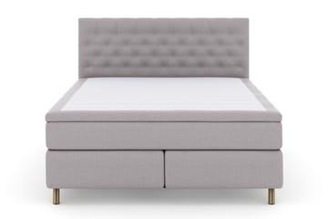 Select No 4 Kontinentalsäng 210x210 Fast/Medium - Ljusgrå/Koppar - Products - Möbler - Säng - Kontinentalsäng