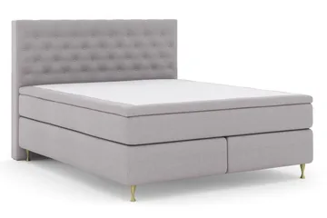 Select No 4 Kontinentalsäng 210x210 Medium - Ljusgrå/Guld - Products - Möbler - Säng - Kontinentalsäng