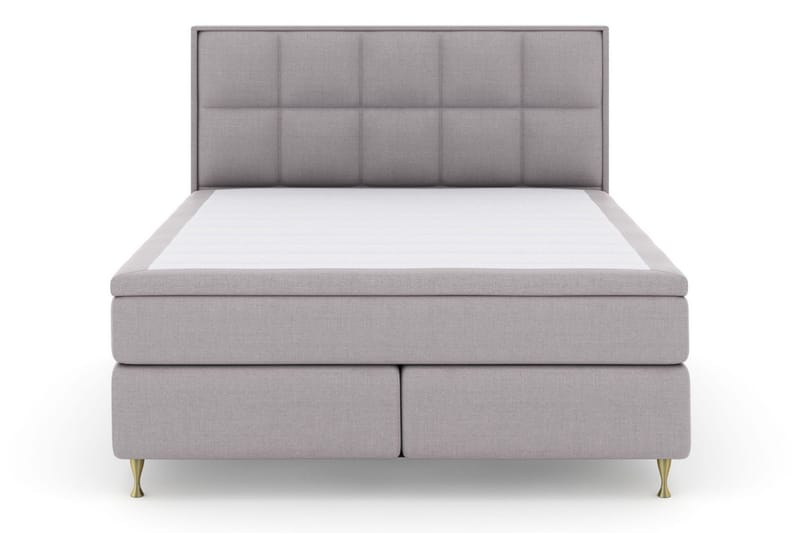 Select No 5 Komplett Sängpaket 180x200 Medium Latex - Ljusgrå/Guld - Products - Möbler - Säng - Kontinentalsäng