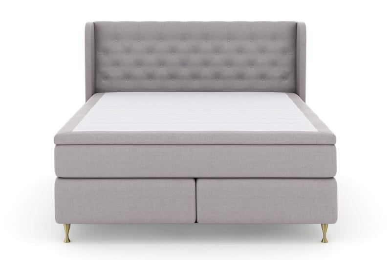 Select No 5 Komplett Sängpaket 180x200 Medium Watergel, Ljusgrå/Guld