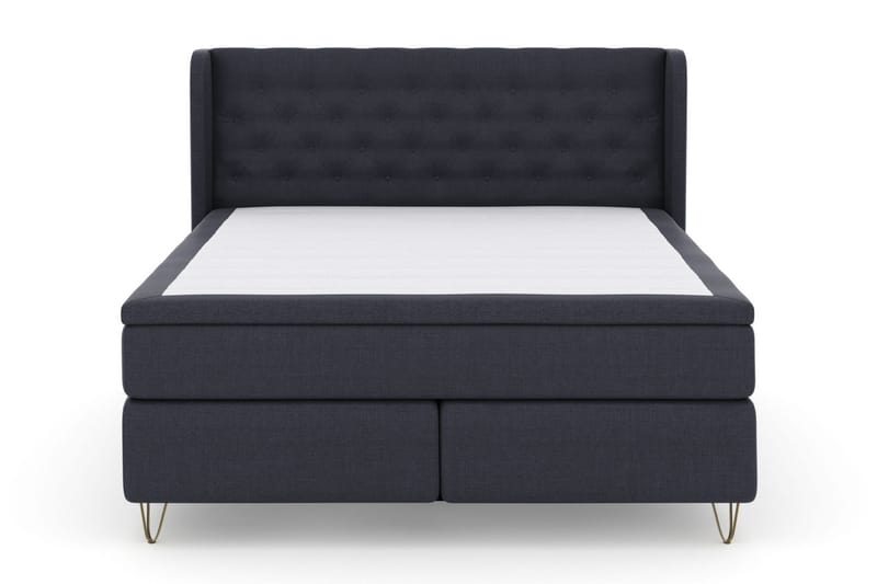 Select No 5 Komplett Sängpaket 210x210 Fast Latex, Blå/Metall V-form