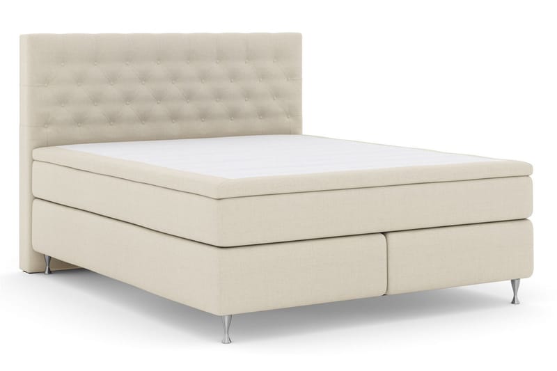Select No 5 Komplett Sängpaket 210x210 Fast Watergel - Beige/Silver - Products - Möbler - Säng - Kontinentalsäng