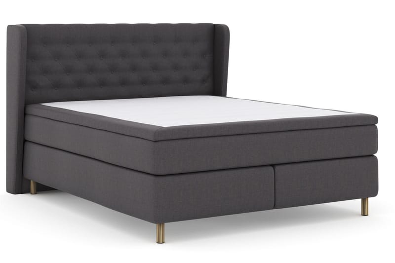 Select No 5 Komplett Sängpaket 210x210 Medium Latex - Mörkgrå/Koppar - Products - Möbler - Säng - Kontinentalsäng