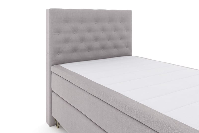 Select No 5 Kontinentalsäng 120x200 Medium Watergel - Ljusgrå/Metall V-Form - Products - Möbler - Säng - Enkelsäng