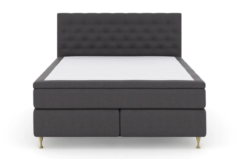 Select No 5 Kontinentalsäng 180x200 Fast Watergel - Mörkgrå/Guld - Products - Möbler - Säng - Kontinentalsäng