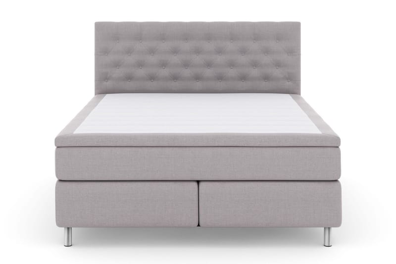 Select No 5 Kontinentalsäng 180x200 Fast/Medium Watergel, Ljusgrå/Metall