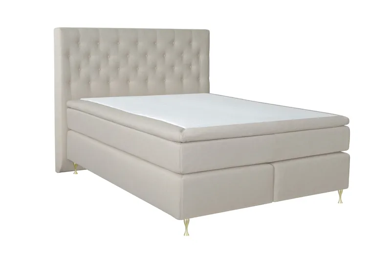 Select No 5 Kontinentalsäng 210x210 Fast/Medium Watergel - Beige/Guld - Products - Möbler - Säng - Kontinentalsäng