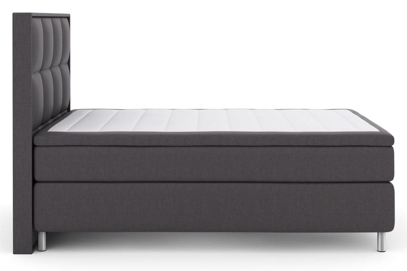 Select No 6 Komplett Sängpaket 140x200 Fast Watergel, Mörkgrå/Metall