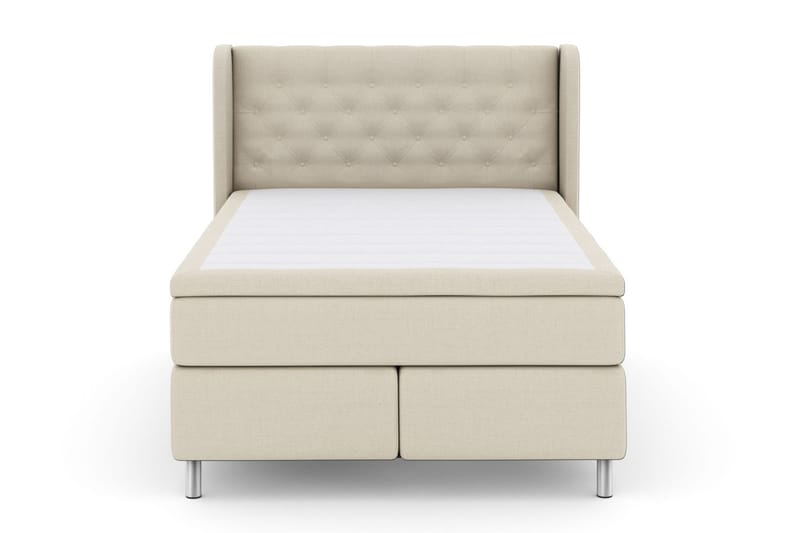 Select No 6 Komplett Sängpaket 140x200 F/M Memory/Pocket, Beige/Metall