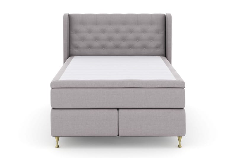 Select No 6 Komplett Sängpaket 140x200 F/M Memory/Pocket - Ljusgrå/Guld - Products - Möbler - Säng - Kontinentalsäng