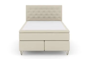 Select No 6 Kontinentalsäng 160x200 Fast Watergel - Beige/Metall V-Form - Products - Möbler - Säng - Kontinentalsäng